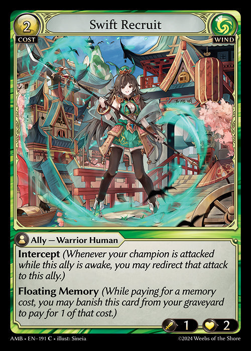 [191]【EN】【FOIL】Swift Recruit【AMB】[C][Wind]
