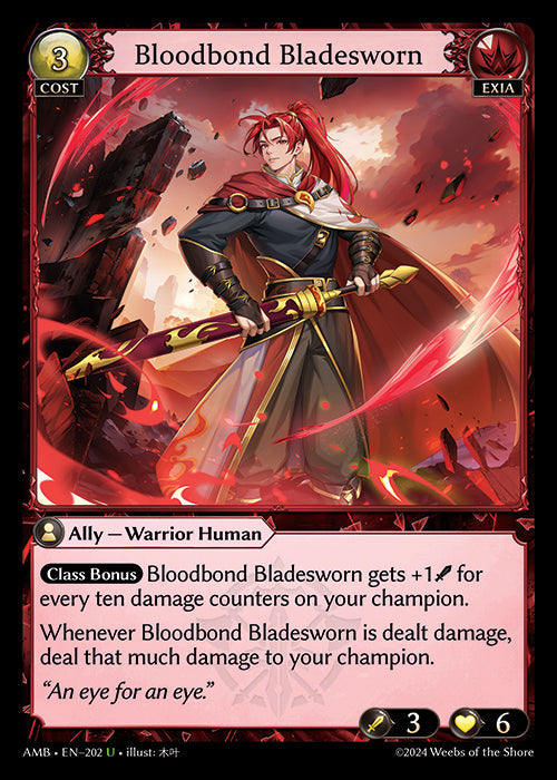[202]【EN】【FOIL】Bloodbond Bladesworn【AMB】[U][Exia]