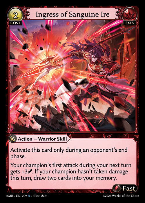[209]【EN】【FOIL】Ingress of Sanguine Ire【AMB】[R][Exia]
