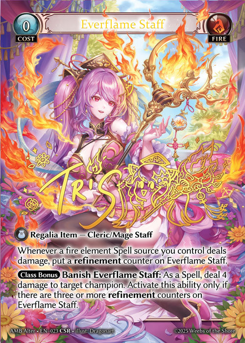 [023]【EN】【FOIL】Everflame Staff【AMBAlter】[CSR][Fire]