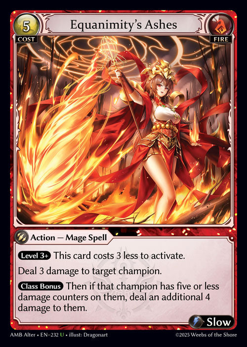 [232]【EN】【FOIL】Equanimity's Ashes【AMBAlter】[U][Fire]