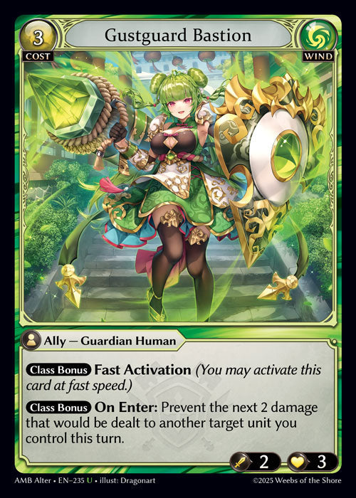 [235]【EN】【FOIL】Gustguard Bastion【AMBAlter】[U][Wind]