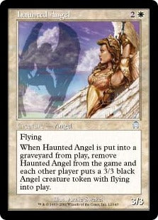[012]【JP】【FOIL】憑依の天使/Haunted Angel【APC】[U][白]