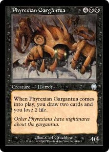 [048]【JP】【FOIL】ファイレクシアのガルガンチュア/Phyrexian Gargantua【APC】[U][黒]