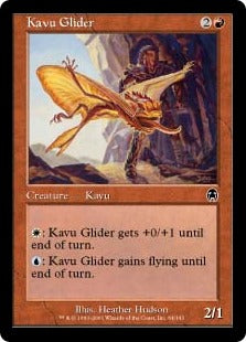 [064]【JP】【FOIL】カヴーの滑空者/Kavu Glider【APC】[C][赤]