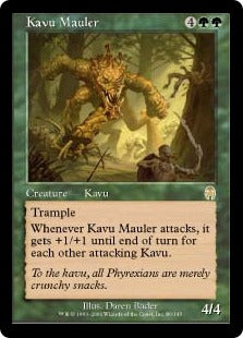 [080]【JP】【FOIL】カヴーのやっかいもの/Kavu Mauler【APC】[R][緑]