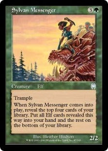 [087]【EN】【FOIL】森の伝書使/Sylvan Messenger【APC】[U][緑]