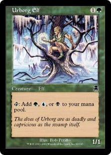 [090]【EN】【FOIL】アーボーグのエルフ/Urborg Elf【APC】[C][緑]