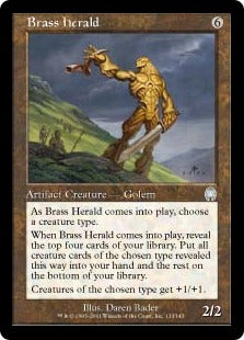 [133]【JP】【FOIL】真鍮の伝令/Brass Herald【APC】[U][茶]