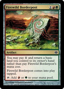 [042]【EN】【FOIL】火荒の境界石/Firewild Borderpost【ARB】[C][多色]