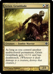 [050]【EN】【FOIL】グリクシスの邪刃/Grixis Grimblade【ARB】[C][多色]