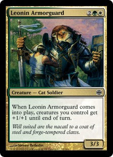 [067]【EN】レオニンの鎧守護兵/Leonin Armorguard【ARB】[C][多色]
