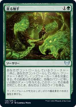 [126]【JP】【FOIL】貪る触手/Devouring Tendrils【STX】[U][緑]