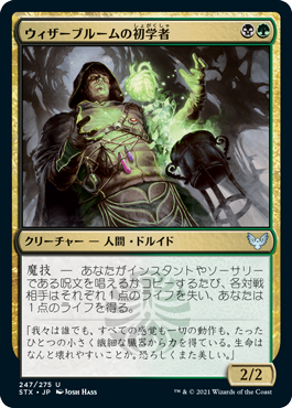 [247]【JP】【FOIL】ウィザーブルームの初学者/Witherbloom Apprentice【STX】[U][多色]