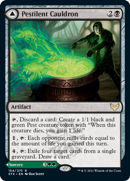 [154]【EN】死に至る大釜/Pestilent Cauldron【STX】[R][黒]