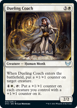[015]【EN】【FOIL】決闘の指導者/Dueling Coach【STX】[U][白]