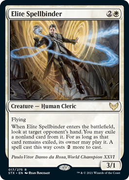 [017]【EN】【FOIL】精鋭呪文縛り/Elite Spellbinder【STX】[R][白]