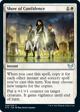 [028]【EN】【FOIL】自身の誇示/Show of Confidence【STX】[U][白]
