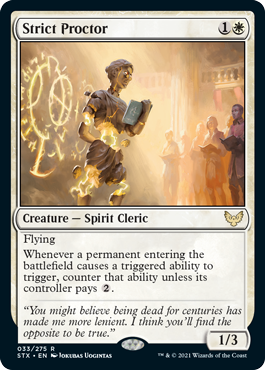 [033]【EN】【FOIL】厳しい試験官/Strict Proctor【STX】[R][白]