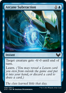 [036]【EN】【FOIL】秘儀の引き去り/Arcane Subtraction【STX】[C][青]