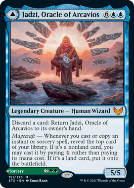 [151]【EN】【FOIL】アルケヴィオスの神託者、ジャズィ/Jadzi, Oracle of Arcavios【STX】[M][青]