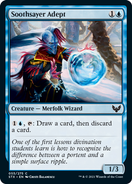 [055]【EN】【FOIL】熟練した予言者/Soothsayer Adept【STX】[C][青]