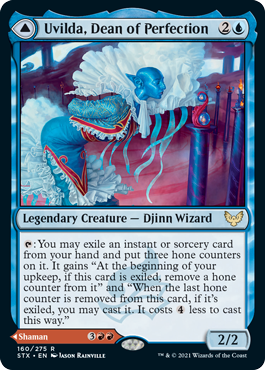 [160]【EN】【FOIL】完全の学部長、ユヴィルダ/Uvilda, Dean of Perfection【STX】[R][青]