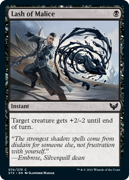 [074]【EN】【FOIL】悪意の打ちつけ/Lash of Malice【STX】[C][黒]