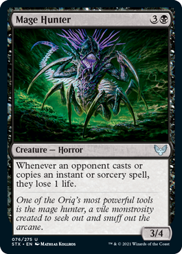 [076]【EN】【FOIL】魔道士狩り/Mage Hunter【STX】[U][黒]