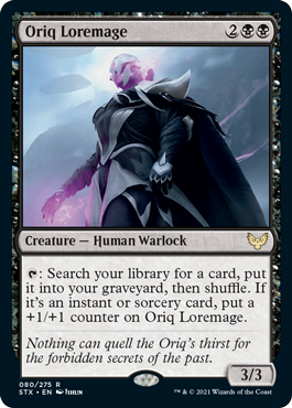 [080]【EN】【FOIL】オリークの伝承魔道士/Oriq Loremage【STX】[R][黒]