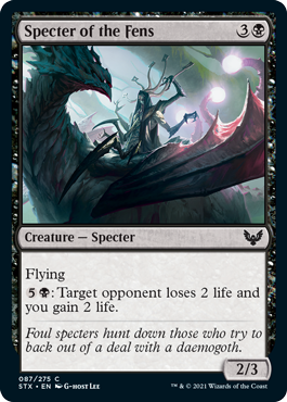 [087]【EN】【FOIL】湿原のスペクター/Specter of the Fens【STX】[C][黒]