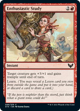 [099]【EN】【FOIL】熱心な研究/Enthusiastic Study【STX】[C][赤]