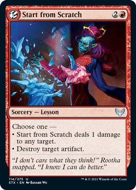 [114]【EN】【FOIL】ご破算/Start from Scratch【STX】[U][赤]