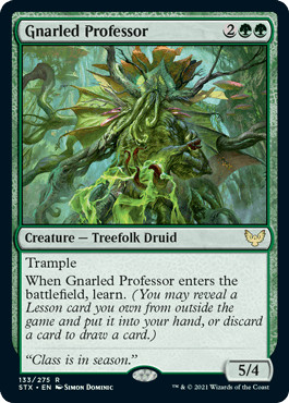 [133]【EN】【FOIL】節くれだった教授/Gnarled Professor【STX】[R][緑]