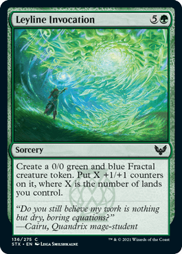 [136]【EN】【FOIL】力線の発動/Leyline Invocation【STX】[C][緑]