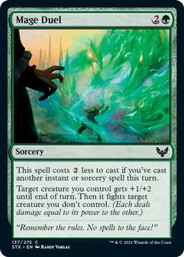 [137]【EN】【FOIL】魔道士の決闘/Mage Duel【STX】[C][緑]