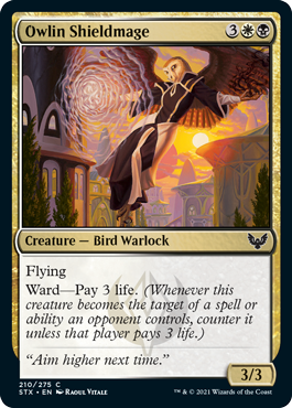 [210]【EN】【FOIL】オーリンの盾魔道士/Owlin Shieldmage【STX】[C][多色]