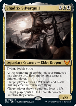 [230]【EN】【FOIL】シャドリクス・シルバークイル/Shadrix Silverquill【STX】[M][多色]