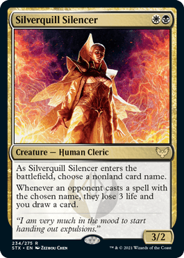 [234]【EN】【FOIL】シルバークイルの口封じ/Silverquill Silencer【STX】[R][多色]