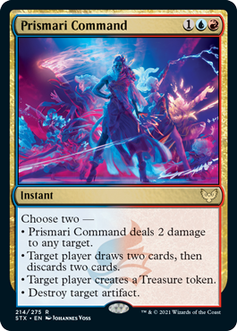 [214]【EN】【FOIL】プリズマリの命令/Prismari Command【STX】[R][多色]