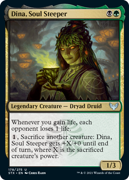 [178]【EN】【FOIL】魂浸し、ダイナ/Dina, Soul Steeper【STX】[U][多色]