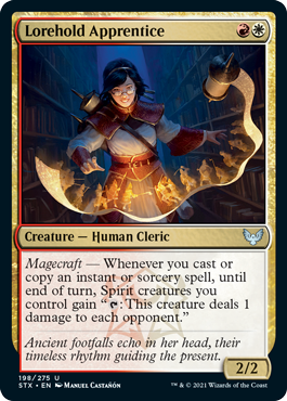 [198]【EN】【FOIL】ロアホールドの初学者/Lorehold Apprentice【STX】[U][多色]