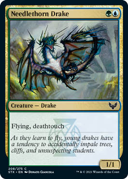 [208]【EN】【FOIL】針棘ドレイク/Needlethorn Drake【STX】[C][多色]