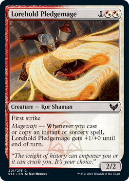 [201]【EN】【FOIL】ロアホールドの誓約魔道士/Lorehold Pledgemage【STX】[C][多色]