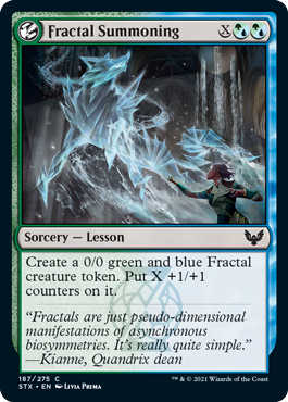 [187]【EN】【FOIL】フラクタル召喚学/Fractal Summoning【STX】[C][多色]