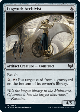 [254]【EN】【FOIL】歯車の文書管理人/Cogwork Archivist【STX】[C][茶]
