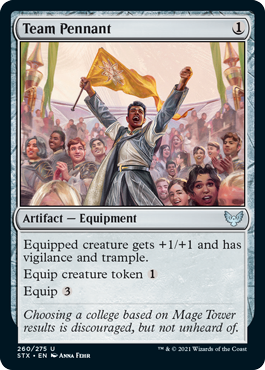[260]【EN】【FOIL】チームのペナント/Team Pennant【STX】[U][茶]