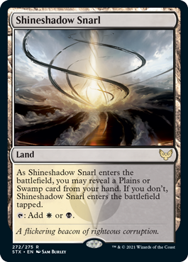 [272]【EN】【FOIL】光影の交錯/Shineshadow Snarl【STX】[R][土地]