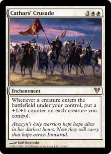 [010]【EN】【FOIL】聖戦士の進軍/Cathars' Crusade【AVR】[R][白]