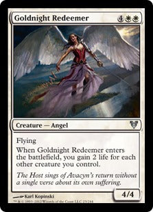 [023]【EN】【FOIL】黄金夜の救い手/Goldnight Redeemer【AVR】[U][白]